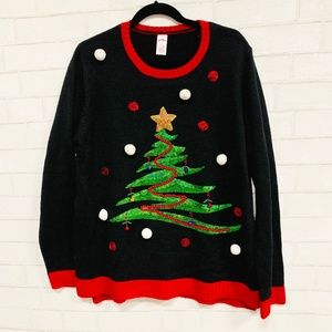 Ugly Christmas Sweater with Jingle Bells - NWOT XL